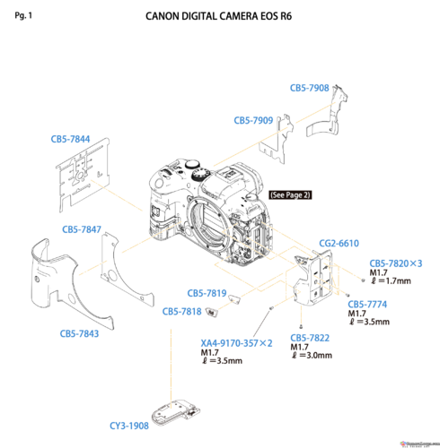 Canon EOS R6 parts catalog - Canon Lens and Camera Parts Catalog - www ...